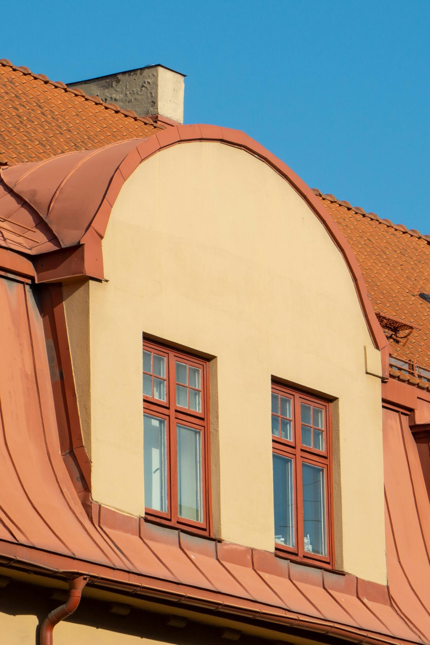 Roof leak patched with sealant